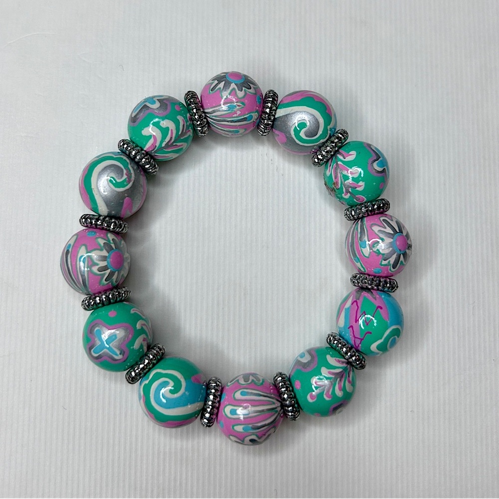 ANGELA MOORE hand-painted, gently used bracelet